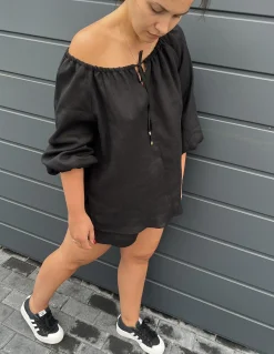 Bluzka FIBI LINO BLACK