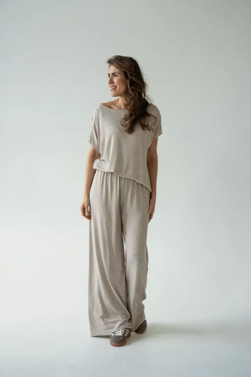 Bluzka GAYA STRIPED BEIGE