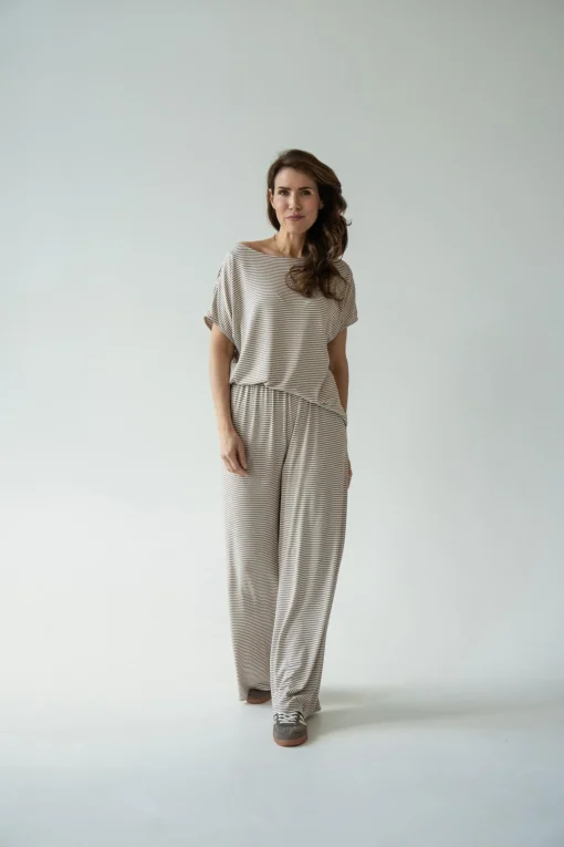 Bluzka GAYA STRIPED BEIGE