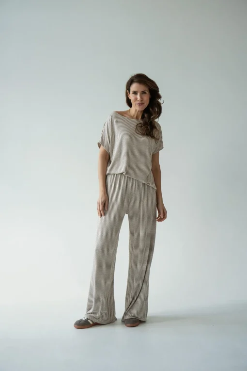 Bluzka GAYA STRIPED BEIGE