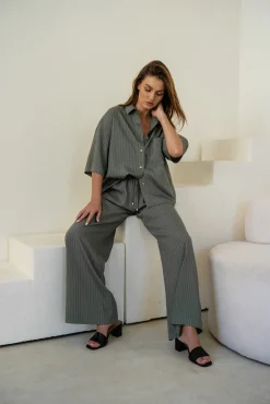 Koszula FIDD STRIPED OLIVE