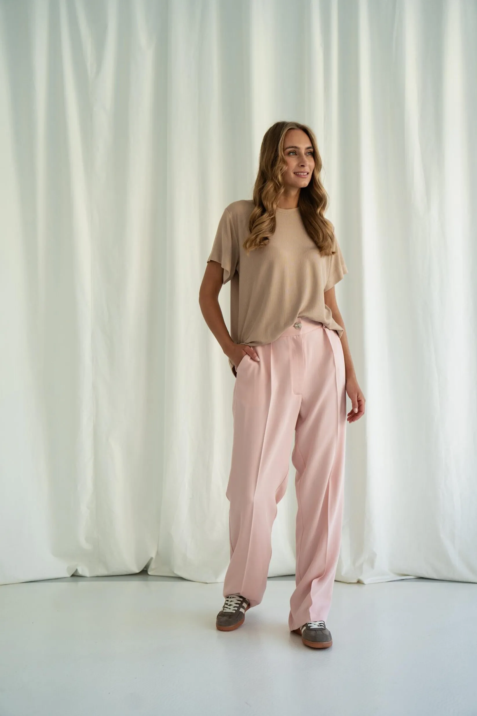 Spodnie BRUNI POWDER PINK