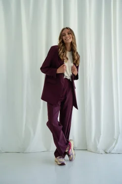 Spodnie BRUNO LONG BURGUND