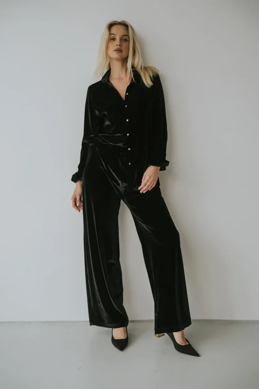 Spodnie CLARET VELVET BLACK
