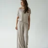 Spodnie COMBI STRIPED BEIGE