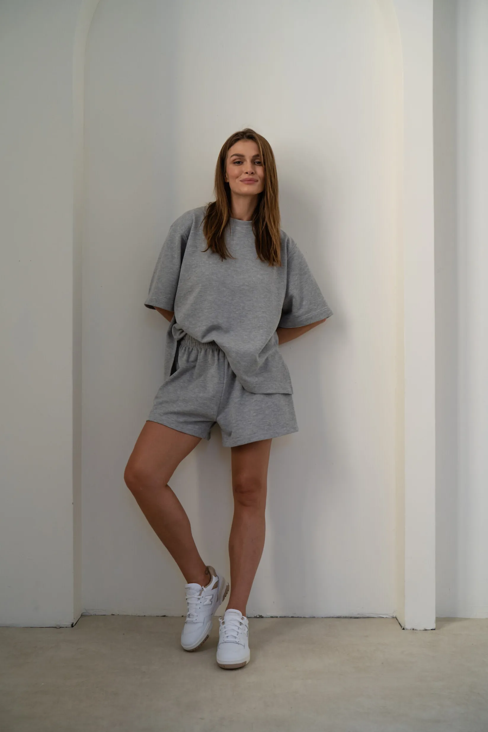 Szorty LOXI GRAY MELANGE