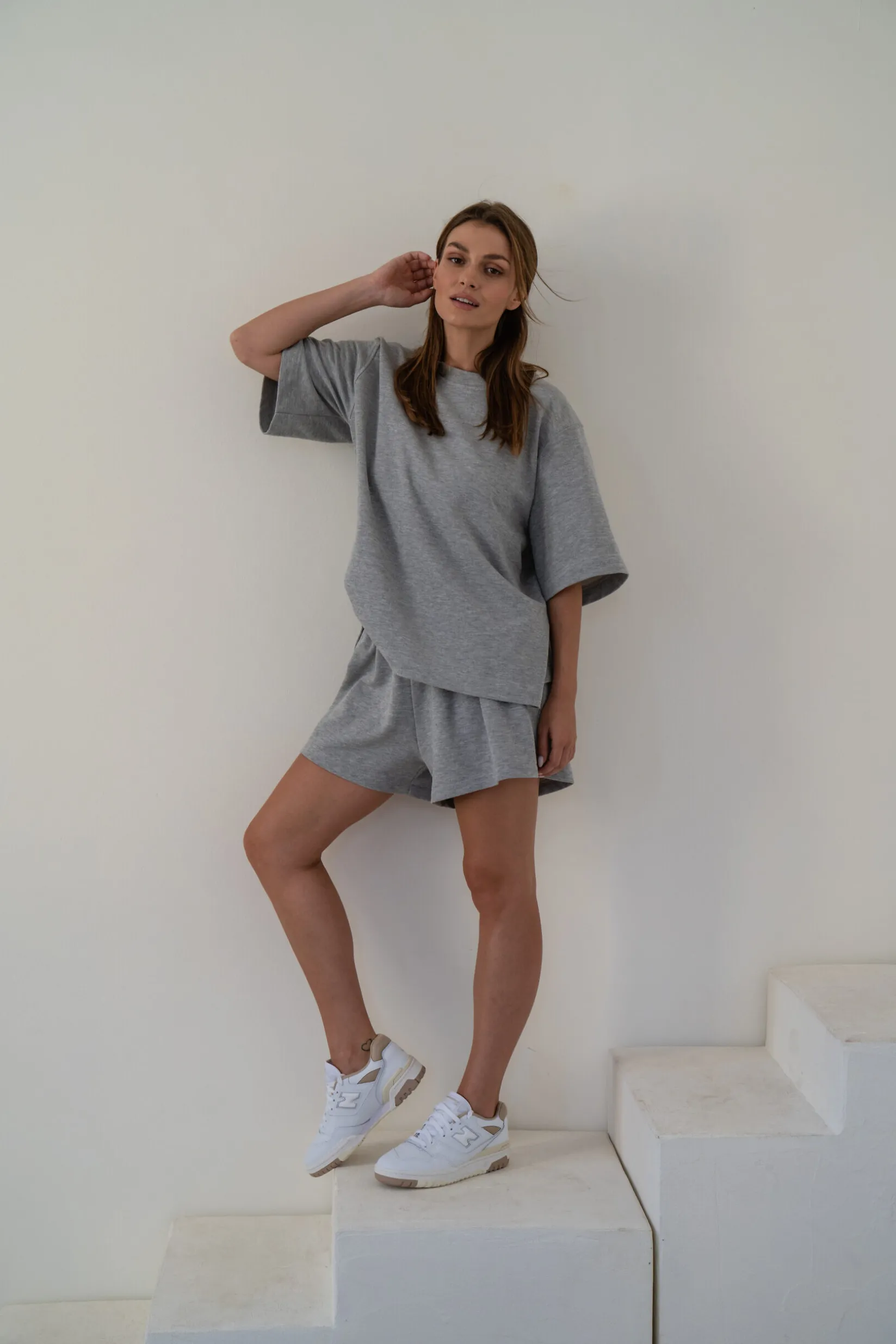 Szorty LOXI GRAY MELANGE