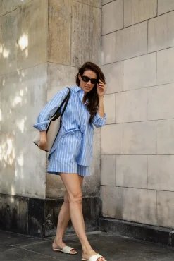 Szorty MAN STRIPED BLUE